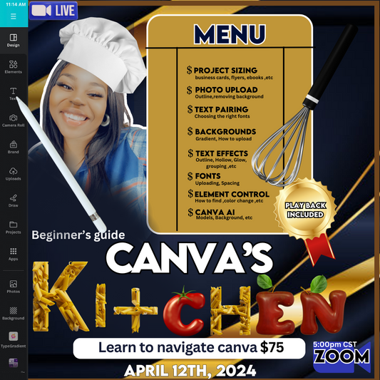 Canva’s Kitchen beginners class